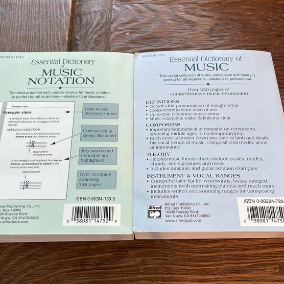 Music Theory and Notation books. Two books- Essential Dictionaries - Picture 2 of 4
